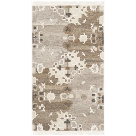 Safavieh 3 x 5 ft. Small Rectangle Casual Natural Kilim Grey and Multicolor Accent Rug NKM318A-3